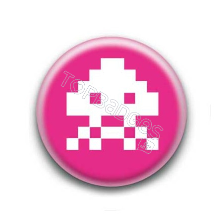 Badge Alien Pixel Rose