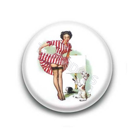 Badge : Pin'up chien