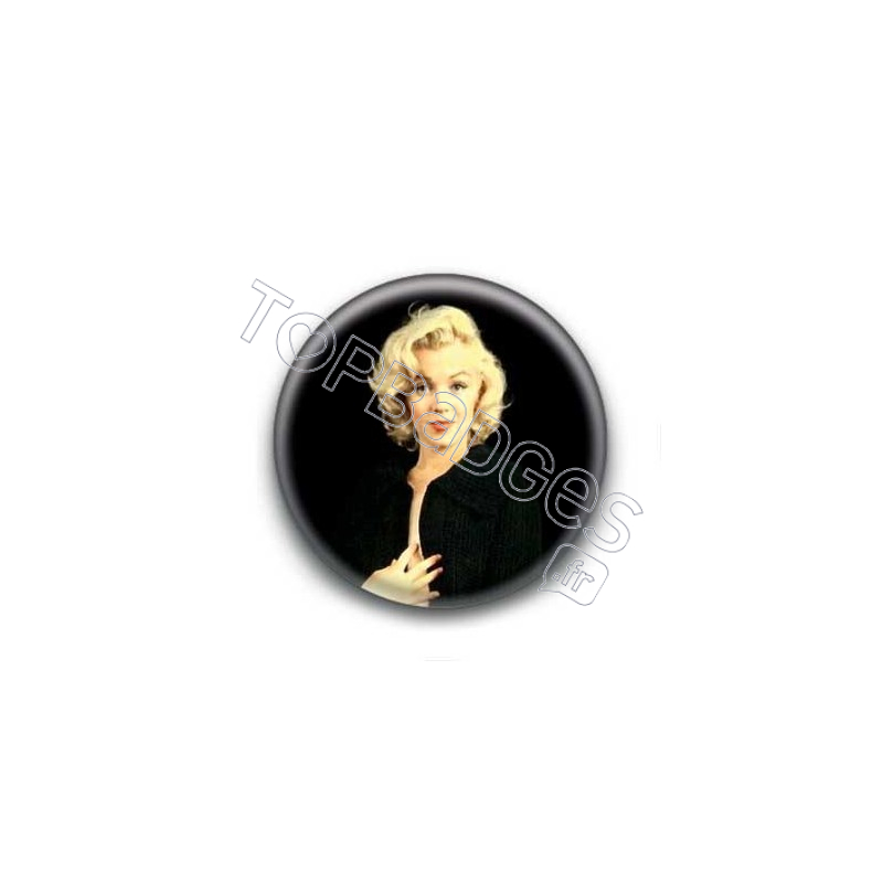 Badge : Tenue noire, actrice Marilyn Monroe