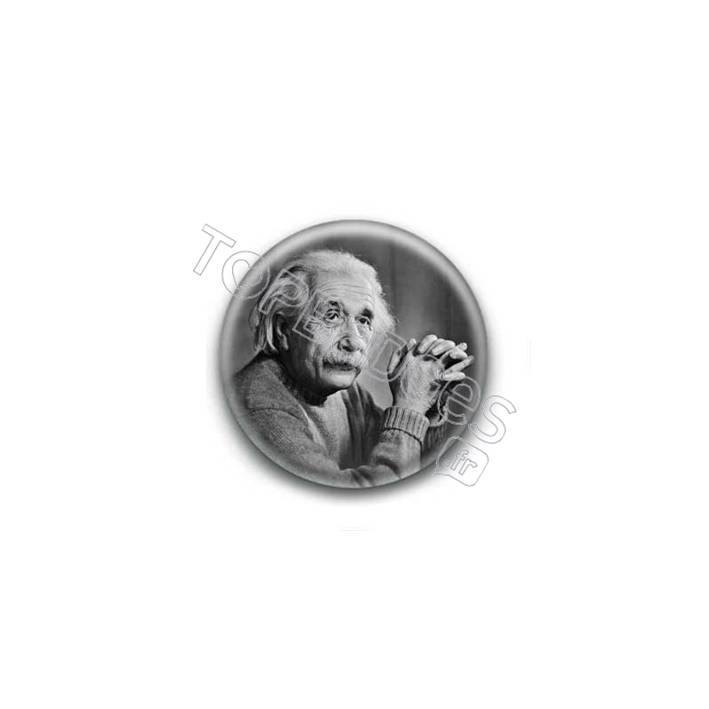 Badge : NB, scientifique Albert Einstein