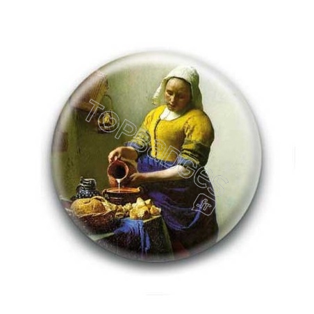Badge : La Laitière,  Johannes Vermeer