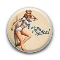 Badge : Pin'up hello sailor