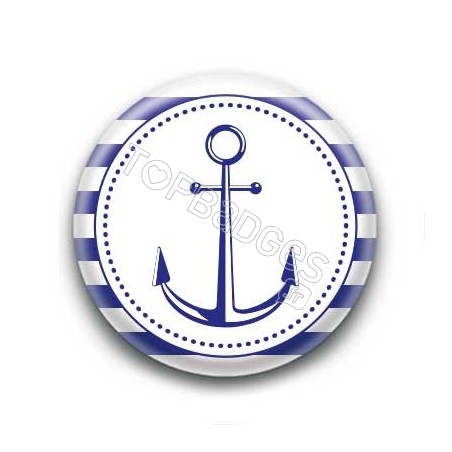 Badge ancre marine bleue