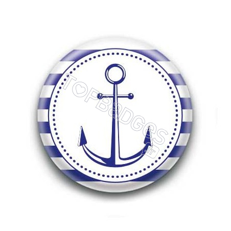 Badge ancre marine bleue