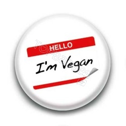 Badge hello I'm vegan
