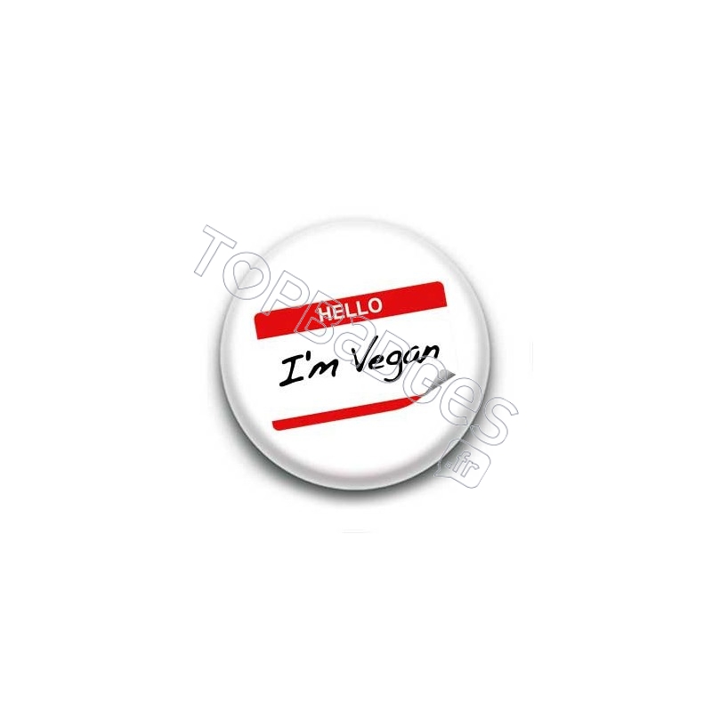 Badge hello I'm vegan