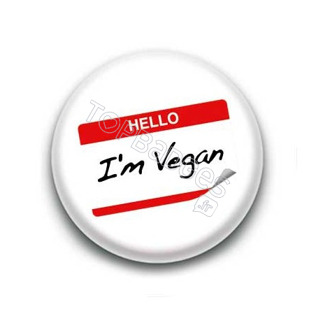 Badge hello I'm vegan