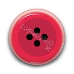 Badge bouton rouge