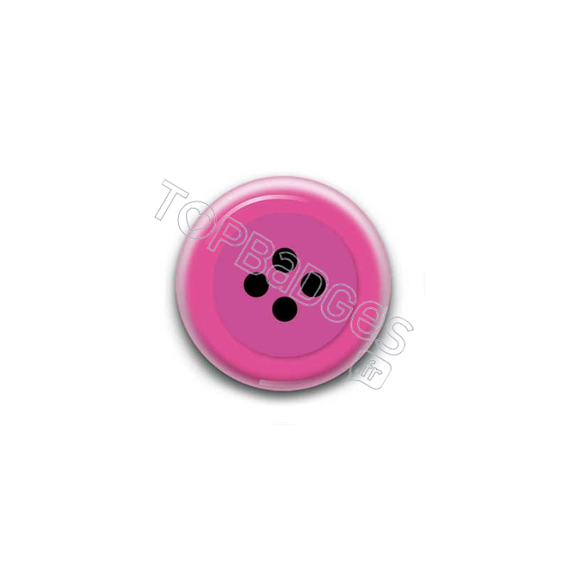 Badge bouton rose