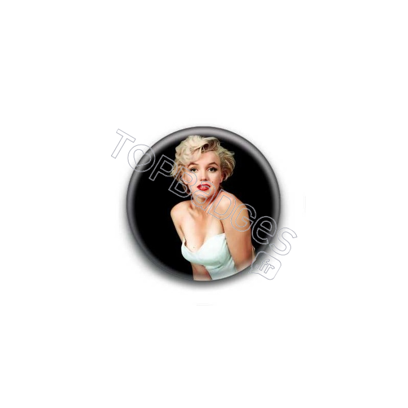 Badge : Robe Blanche, actrice Marilyn Monroe