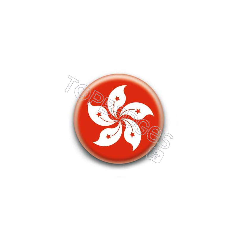 Badge drapeau Hong Kong