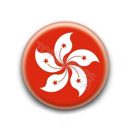Badge drapeau Hong Kong