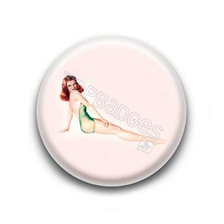 Badge : Pin'up rousse