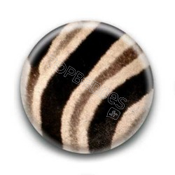 Badge zébré noir et beige