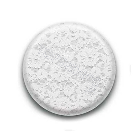 Badge dentelle blanche