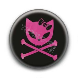 Badge Chat Rose & Rock