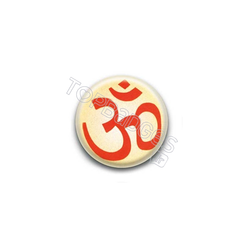 Badge OM Syllabe Sanskrit Mantra