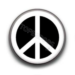 Badge Peace Blanc