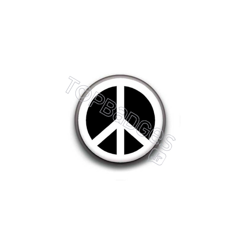 Badge Peace Blanc