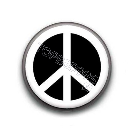 Badge Peace Blanc