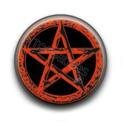 Badge Pentacle Etoile Rouge