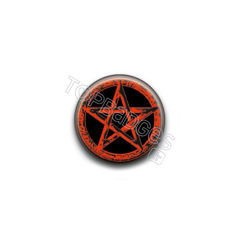 Badge Pentacle Etoile Rouge