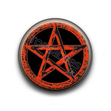 Badge Pentacle Etoile Rouge