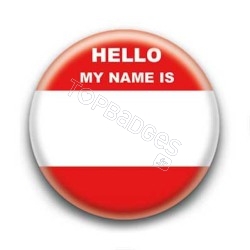 Badge Hello My Name Is