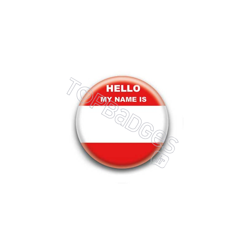 Badge Hello My Name Is