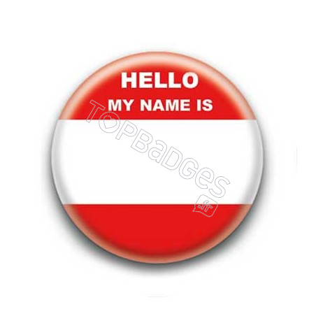 Badge Hello My Name Is