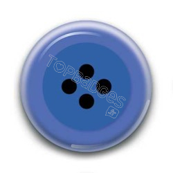 Badge Bouton Bleu