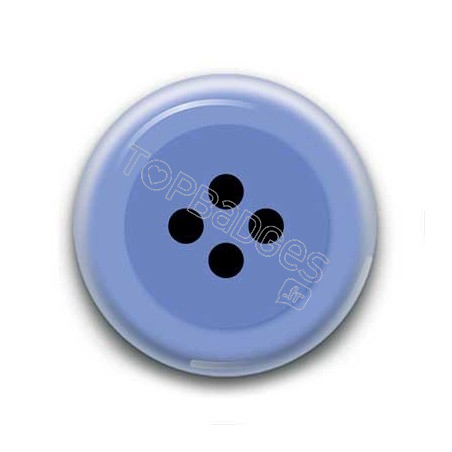 Badge Bouton Bleu Clair