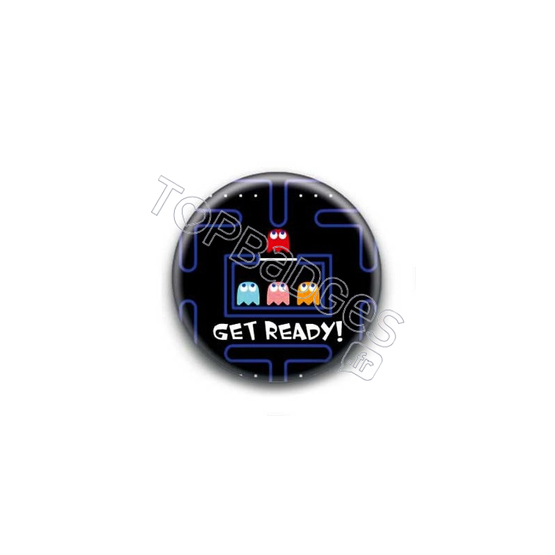 Badge Get Ready Pacman