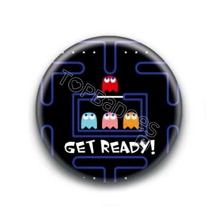 Badge Get Ready Pacman