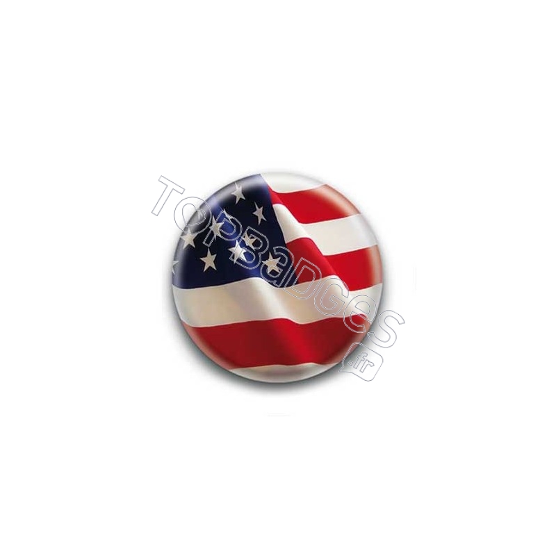 Badge Drapeau USA
