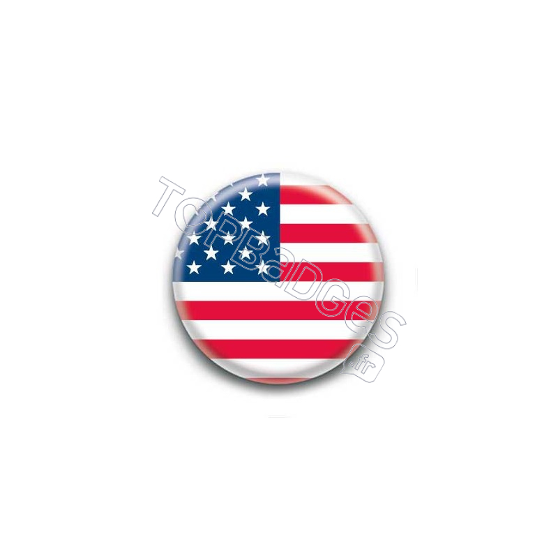 Badge Drapeau Etats-Unis