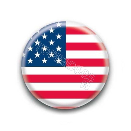 Badge Drapeau Etats-Unis