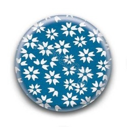 Badge Liberty Fleurs Blanches
