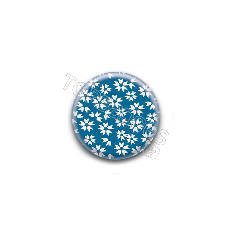 Badge Liberty Fleurs Blanches