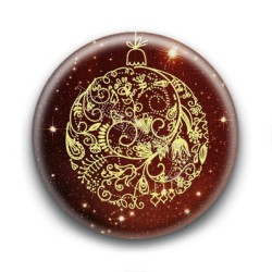 Badge : Boule de Noël en or