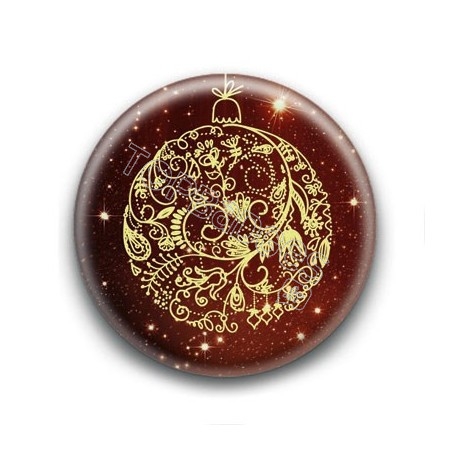 Badge : Boule de Noël en or