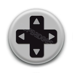 Badge Bouton Croix Playstation