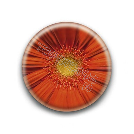 Badge Fleur Orange