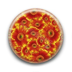 Badge Fleurs Orange