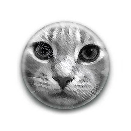 Badge Dessin de chat