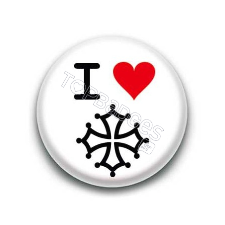 Badge : I love croix Occitane