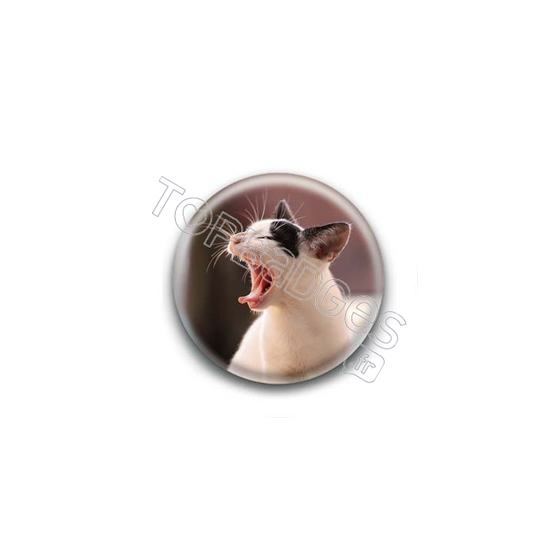 Badge Chaton qui miaule