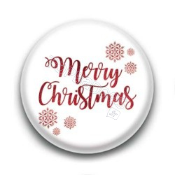 Badge : Merry Christmas, glitter