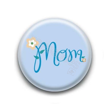 Badge Mom Bleu