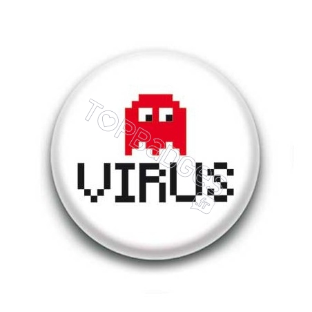 Badge Virus Fantôme Pacman